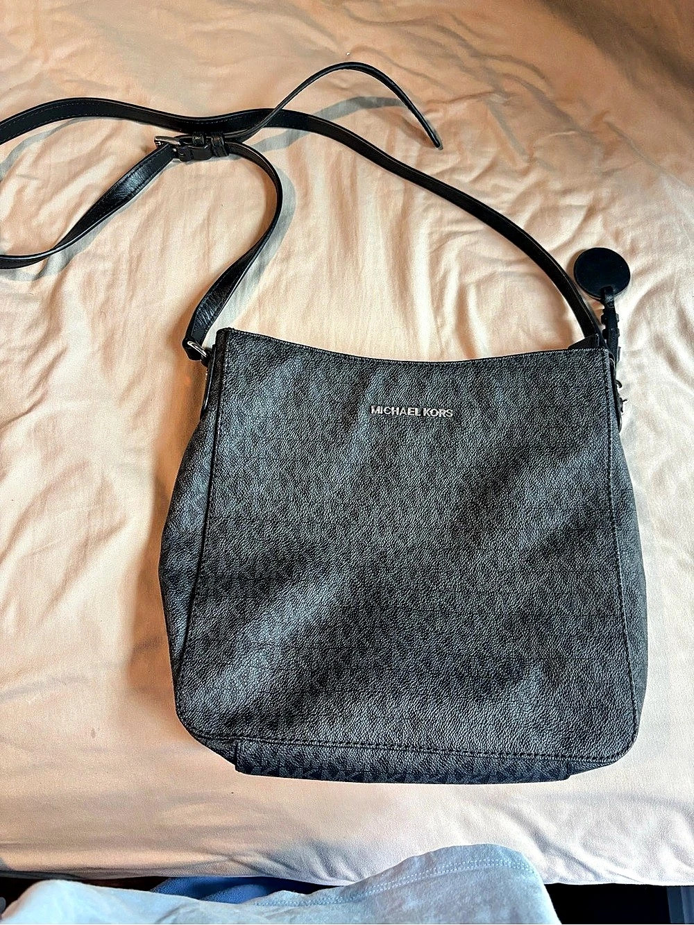 Michael Kors Jet Set Large Logo Crossbody Bag Black